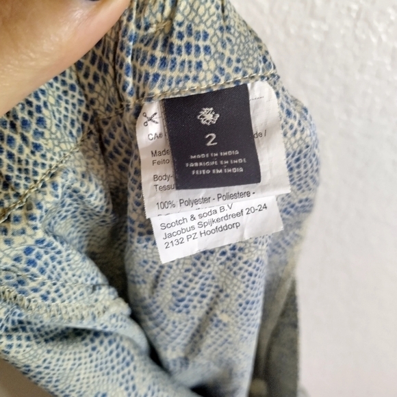 Maison Scotch lightweight pull on geometric elastic waist joggers sz M - Picture 4 of 11